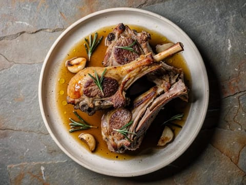 Abbacchio alla Romana (agneau braisé à la romaine)