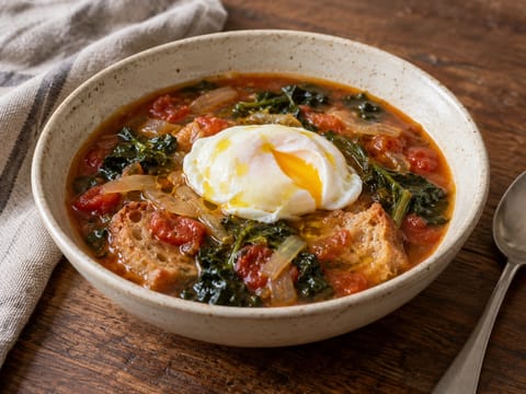 Acquacotta (sopa toscana de legumes com pão e ovo) Acquacotta (sopa toscana de legumes com pão e ovo)