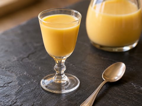 Belgisk advocaatlikør (eggebasert vaniljekrem-likør) Belgisk advocaatlikør (eggebasert vaniljekrem-likør)