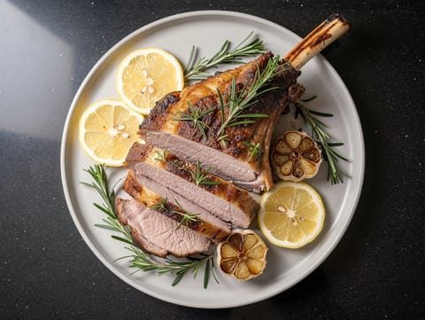 Agnello al Forno con Rosmarino (stegt lam med rosmarin, hvidløg og citron)