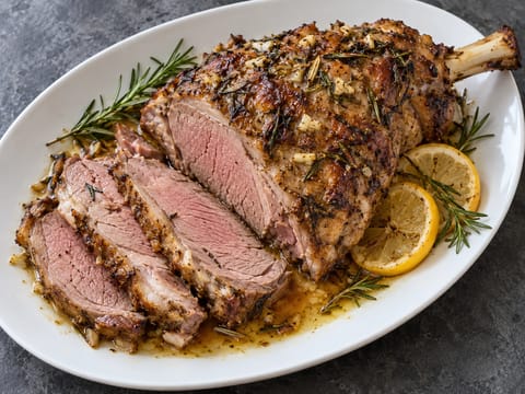 Agnello al Forno con Rosmarino (pečené jehněčí s rozmarýnem, česnekem a citronem) Agnello al Forno con Rosmarino (pečené jehněčí s rozmarýnem, česnekem a citronem)