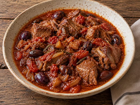 Agnello in Umido con Olive e Pomodori (Zeytinli ve Domatesli Kuzu Güveç) Agnello in Umido con Olive e Pomodori (Zeytinli ve Domatesli Kuzu Güveç)