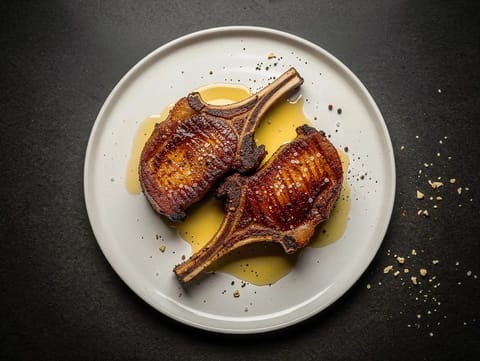 BBQ-Schweinekoteletts aus der Heißluftfritteuse BBQ-Schweinekoteletts aus der Heißluftfritteuse