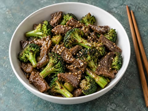 Carne de vaca e brócolos na air fryer Carne de vaca e brócolos na air fryer