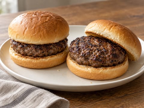 Burgeri de vită la friteuza cu aer