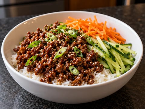 Risbowl med nötkött i airfryer Risbowl med nötkött i airfryer