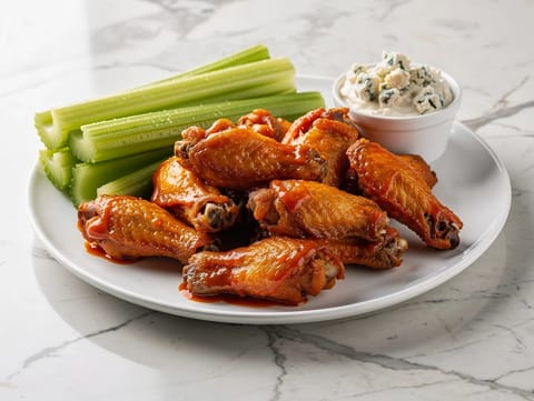 Alette di pollo Buffalo in friggitrice ad aria