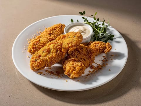 Airfryer’da Ayranlı Tavuk Şeritleri Airfryer’da Ayranlı Tavuk Şeritleri