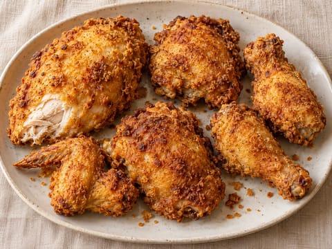 Frango frito em buttermilk na air fryer Frango frito em buttermilk na air fryer