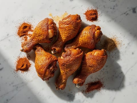 Ciocănele de pui Cajun la friteuza cu aer Ciocănele de pui Cajun la friteuza cu aer