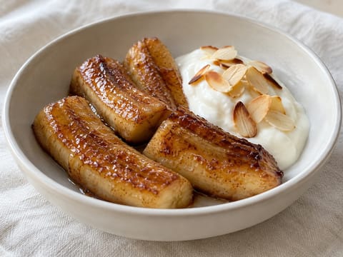 Karamellisierte Bananen aus dem Airfryer Karamellisierte Bananen aus dem Airfryer