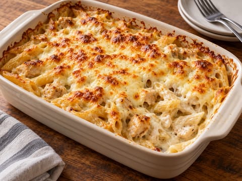 Gratinado de pollo Alfredo en freidora de aire Gratinado de pollo Alfredo en freidora de aire