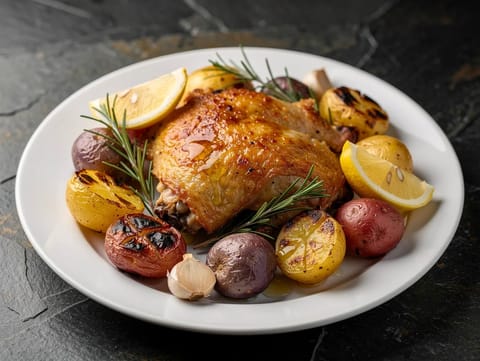 Poulet et pommes de terre à l’air fryer