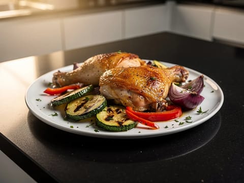 Airfryer-kanankoivet ja kasvikset Airfryer-kanankoivet ja kasvikset