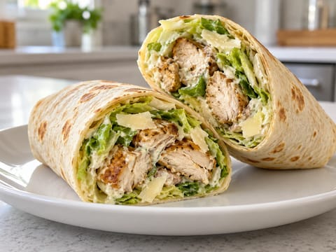 Wrap César de pollo en freidora de aire Wrap César de pollo en freidora de aire