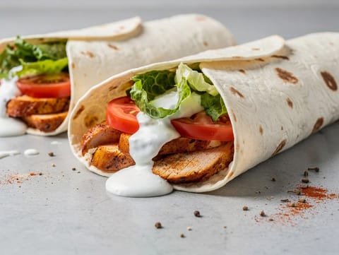 Wrap z kurczakiem z frytkownicy beztłuszczowej