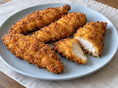 Dubbelpanerade kycklingstrimlor i airfryer