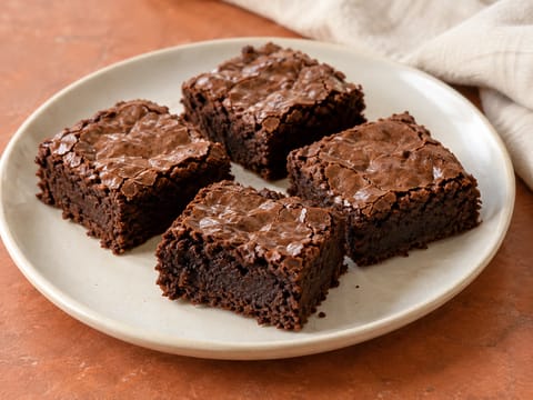 Brownies densos na air fryer