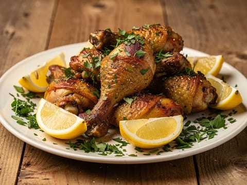 Pilons de poulet à l’ail et aux herbes à l’air fryer