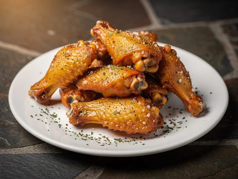Air fryer fokhagymás-parmezános csirkeszárny