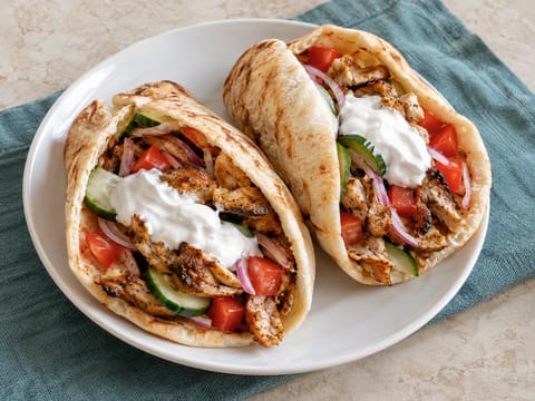 Pollo gyro en freidora de aire