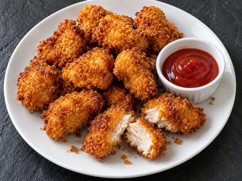 Nuggets de pui de casă la air fryer Nuggets de pui de casă la air fryer