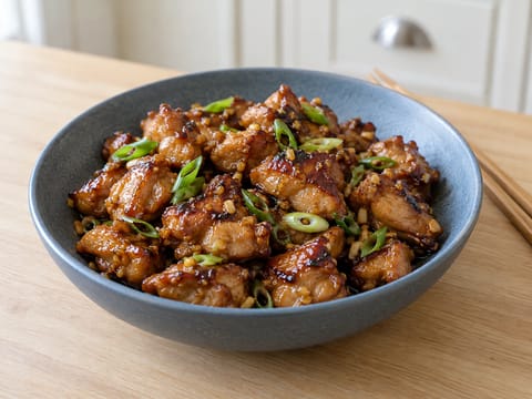 Poulet miel-ail à la friteuse à air