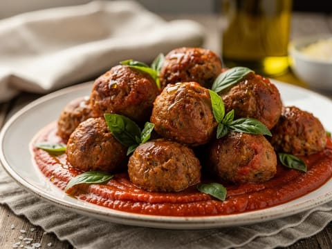 Italiaanse gehaktballetjes uit de airfryer Italiaanse gehaktballetjes uit de airfryer