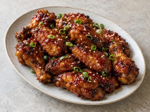 Koreanska kycklingvingar i airfryer
