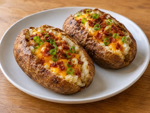 Plněné pečené brambory z horkovzdušné fritézy