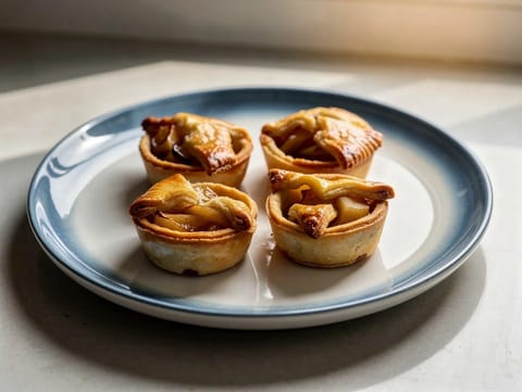Mini tartas de manzana en freidora de aire