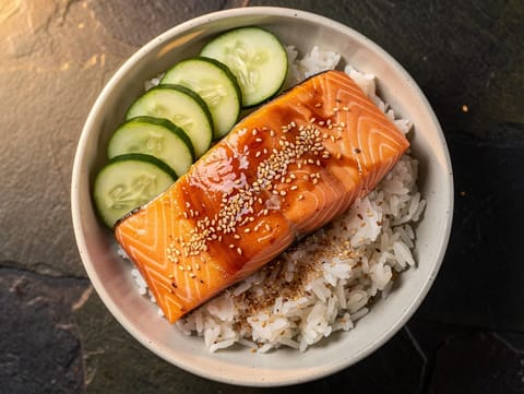 Zalm met misoglazuur uit de airfryer Zalm met misoglazuur uit de airfryer