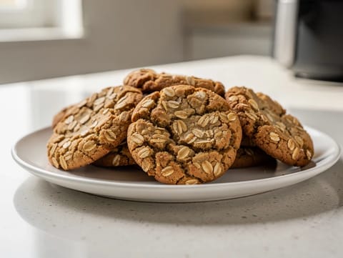 Cookies de aveia na air fryer