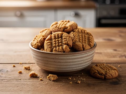 Peanutbutter-småkager i airfryer Peanutbutter-småkager i airfryer