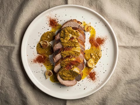 Lombo de Porco na Air Fryer com Glacé de Mostarda
