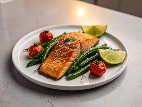 Airfryer-lohi ja vihannekset