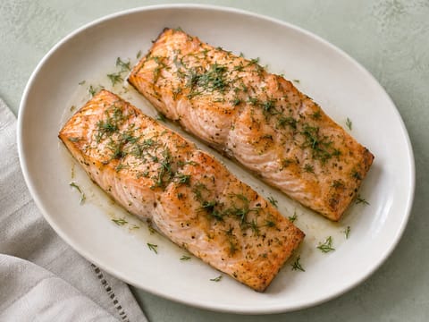 Lachs aus der Heißluftfritteuse Lachs aus der Heißluftfritteuse
