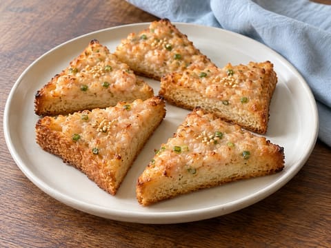 Tosta de camarão na air fryer