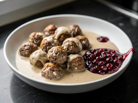 Almôndegas suecas na air fryer