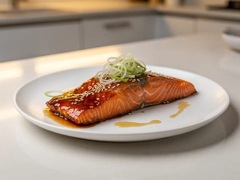 Salmão Teriyaki na Air Fryer