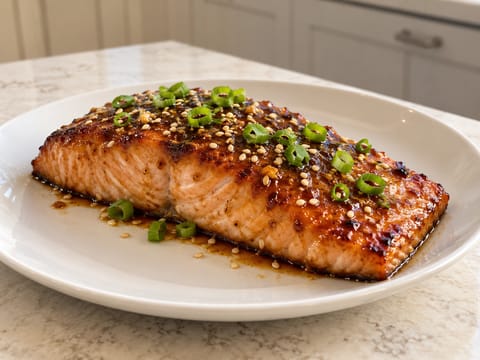 Salmón teriyaki en freidora de aire Salmón teriyaki en freidora de aire