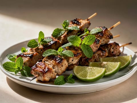 Vietnamese varkensspiesjes uit de airfryer Vietnamese varkensspiesjes uit de airfryer