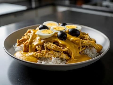 Aji de Gallina (ragoût péruvien crémeux au poulet)