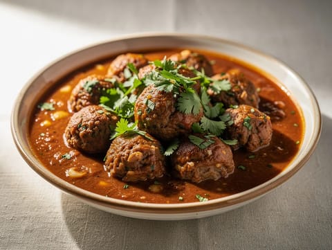 Albóndigas en Chipotle (μοσχαρίσια κεφτεδάκια σε σάλτσα ντομάτας με τσιπότλε)