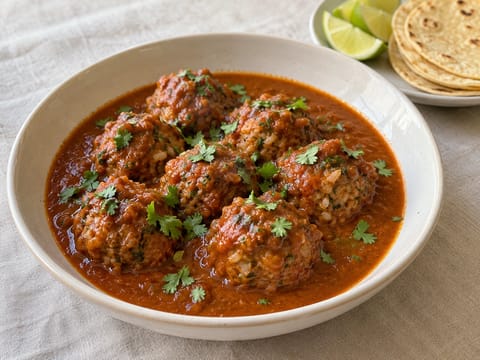 Albóndigas en Chipotle (rundergehaktballetjes in chipotle-tomatensaus) Albóndigas en Chipotle (rundergehaktballetjes in chipotle-tomatensaus)