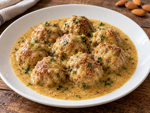 Albóndigas en Salsa de Almendras (Schweinefleischbällchen in Mandelsauce) Albóndigas en Salsa de Almendras (Schweinefleischbällchen in Mandelsauce)