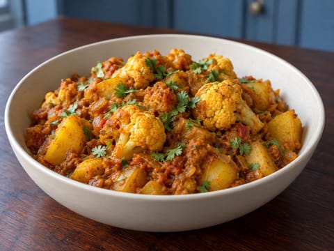 Aloo Gobi Masala (curry di patate e cavolfiore) Aloo Gobi Masala (curry di patate e cavolfiore)