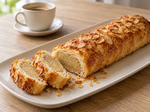 Amandelstaaf (bastoncino di pasta sfoglia ripieno di marzapane)