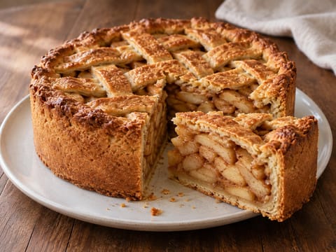 Appeltaart (plăcintă olandeză cu mere și scorțișoară) Appeltaart (plăcintă olandeză cu mere și scorțișoară)