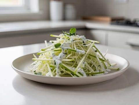 Coleslaw pomme et raifort, sauce au yaourt Coleslaw pomme et raifort, sauce au yaourt